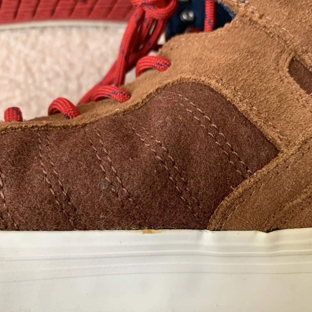Supra Kids Skytop Muska 001 Skateboard Shoes Brown Youth High Top Sneakers Sz 5